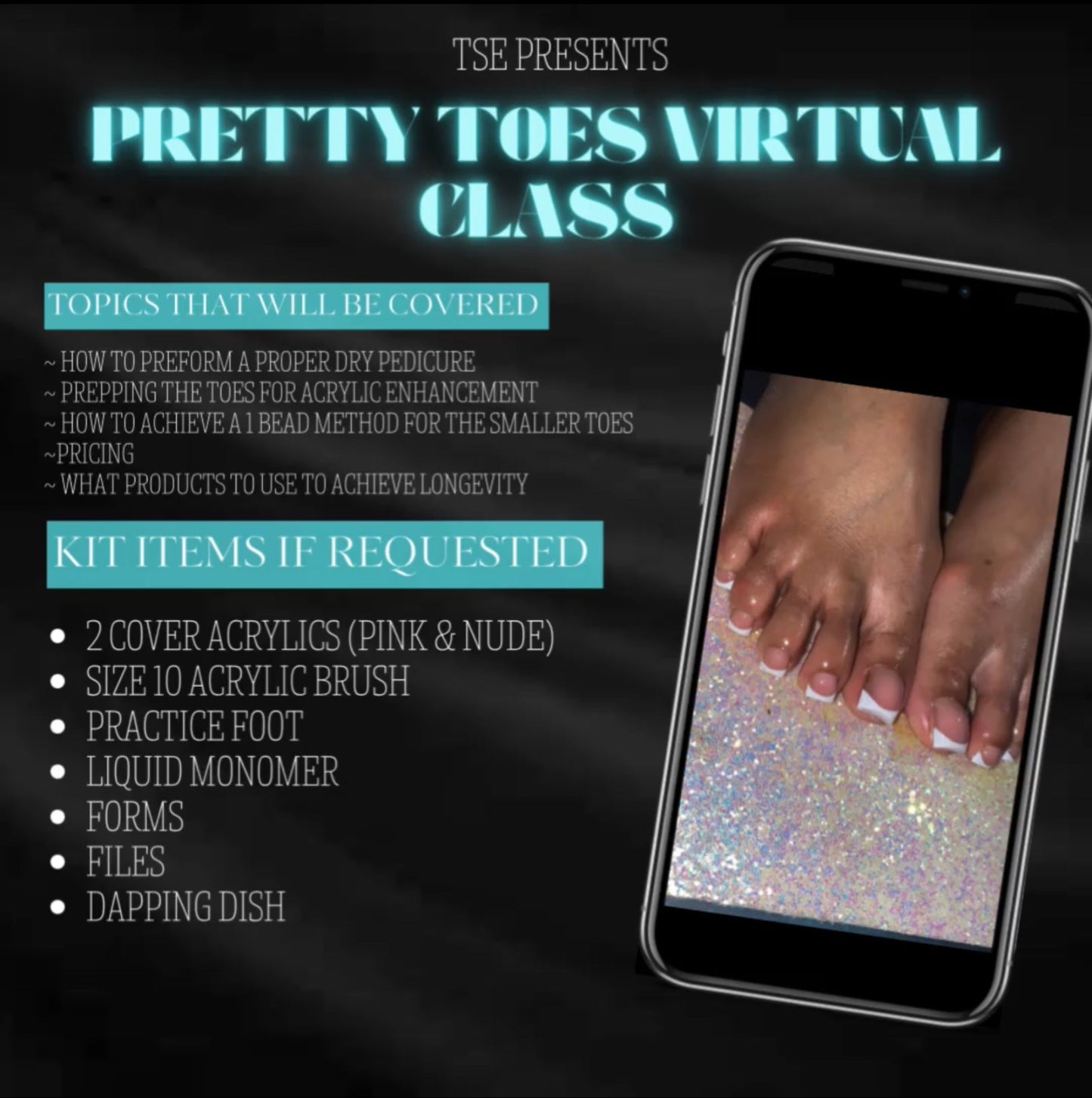 Virtual Acrylic Toe Nail Class